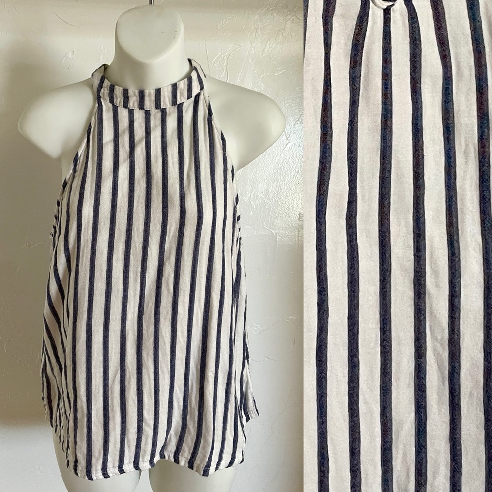 ONE CLOTHING Los Angeles Striped Sleeveless TOP Size Medium
